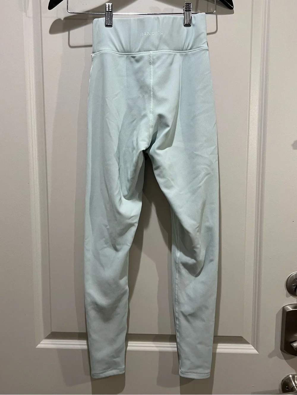 Bandier Seafoam Ribbed High Waist Leggings XS NWOT